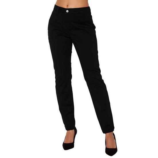 Women Summer Pants Mid-rise Button Zipper Fly Straight Leg Long Trousers with Pockets Solid