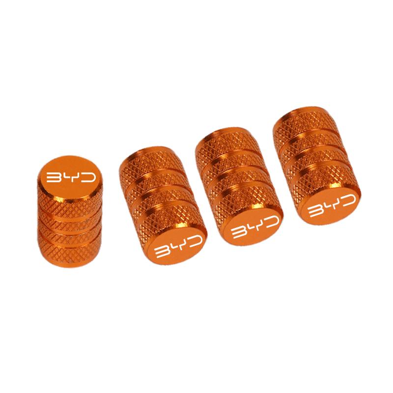 4PCS Car Wheel Tire Parts Valve Stem Caps Cover for BYD Atto 3 Dolphin Seal Seagull Sealion SHARK Dolphin Song Plus Yuan Plus