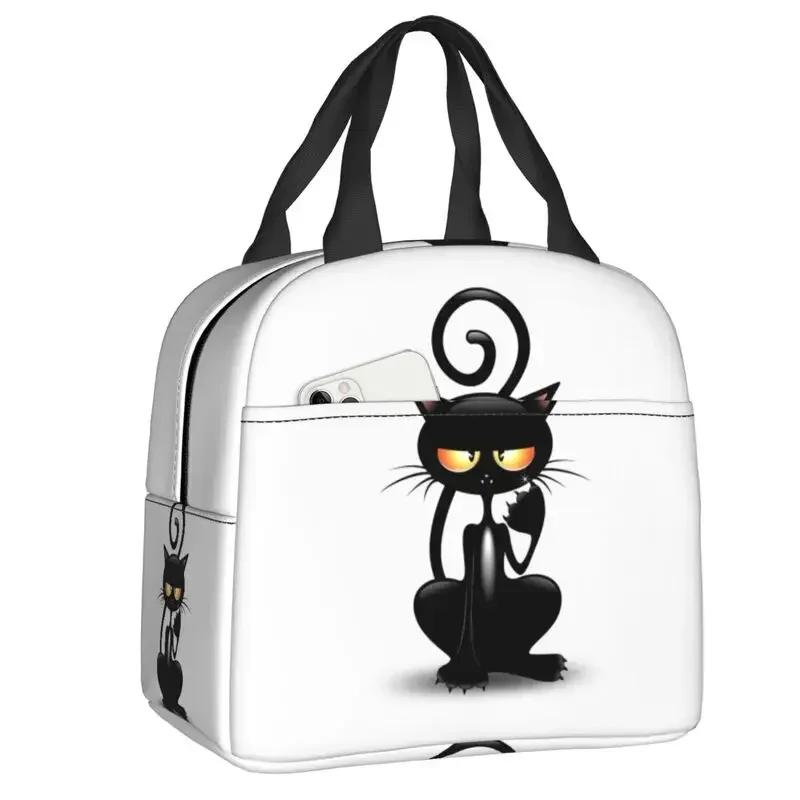 Cat Lunch Bag Women Reusable Cooler Thermal Insulated Lunch Box for School Multifunction Food Bento Box