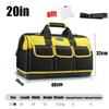 Yellow 1681D Oxford Electrician Tool Bag, 11/16/18/11 Inch, Waterproof Wear-Resistant Heavy-Duty Tool Storage Organizer