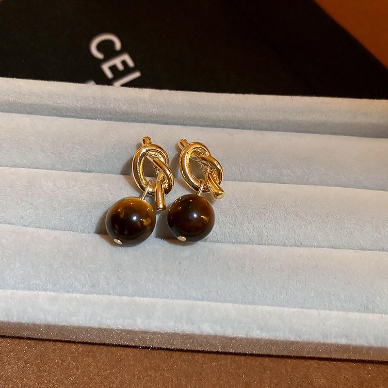 Dámské náušnice BLINGBAY Maillard Tiger Eye Stone Geometrické náušnice Módní Lehké Luxusní Retro Náušnice Špičkové univerzální náušnice Šperky Dárky