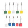 10Pcs Multi-Color Table Number Stand with Crocodile Clasp Wooden Block Photo Holder  Table Setting