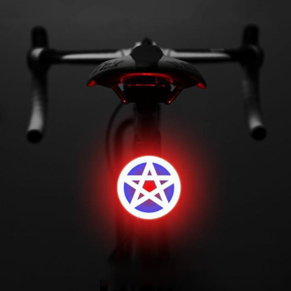Heart Shape Design Bicycle Taillight USB Rechargeable Bike Seatpost Light  Night Riding