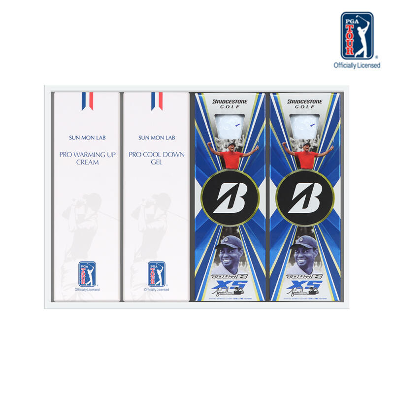 PGA Tiger Woods Ball X2 Warm-up Cream Cool-down Gel Set