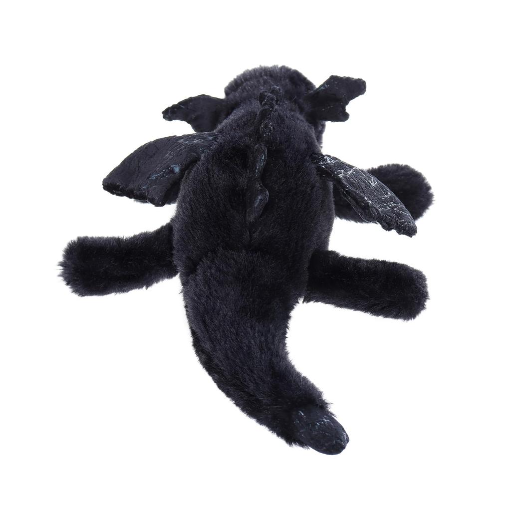 Apricot Lamb Black Lying Dragon Plush Toy, Soft and Cute, Fluffy Black Lying Dragon, 38cm, Suitable for Boys and Girls