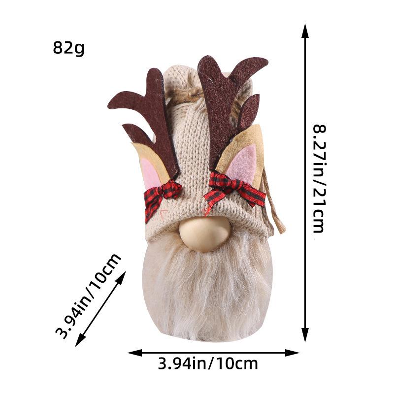Hong Kong Christmas Craft Decorations Christmas Doll Rudolph Doll Ornaments Knitted Faceless Doll Goblin