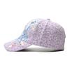 Northwood Pressed Pleated Bubble Floral Baseball Cap Women's Lace Beaded Flower Sunscreen Hats Sunshade Breathable Cap for Women