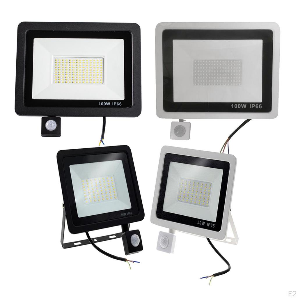 Bright Floodlight Work Lamp Motion Sensor for Outdoor Garden Yaed Flood Light, Cold White
