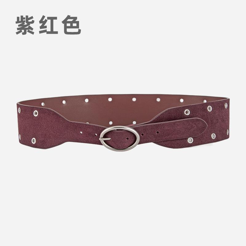 

New trendy retro belt women s matte willow pin buckle with dress waist seal decorative belt women 105*6.3cm