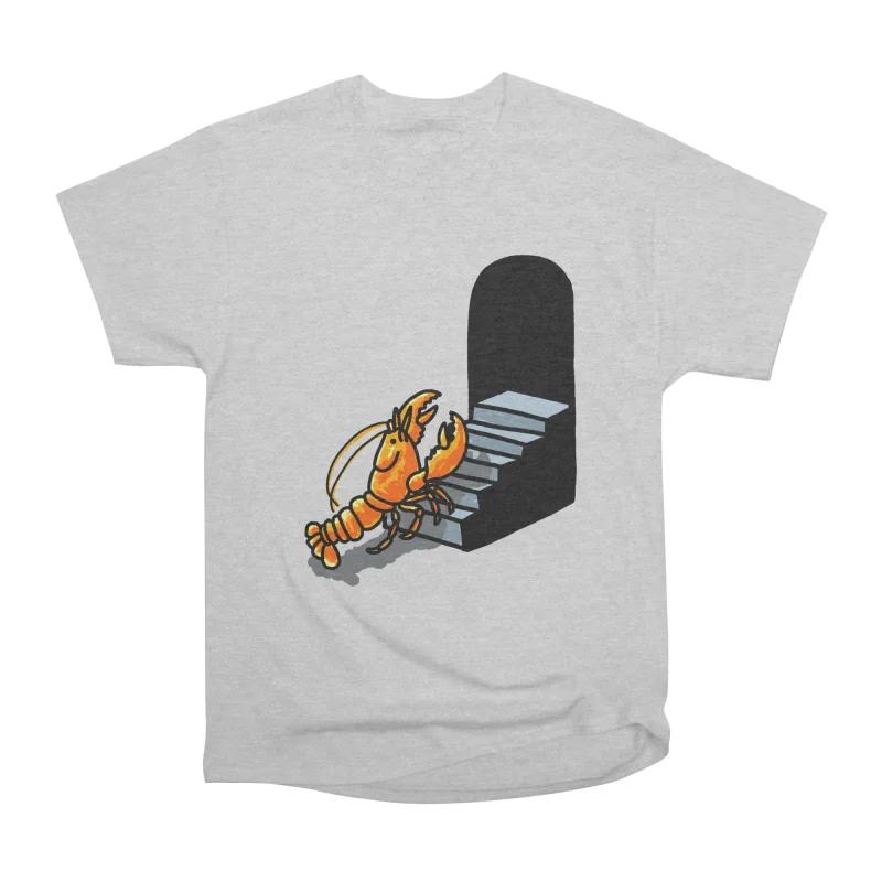 

Men Casual Shirts Short Sleeves LOBSTAIR Grey Tees Oversized T-shirts XXXL білий