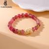 Non-Metal Strawberry Crystal Ivory Fruit Bear Bracelet for Couples