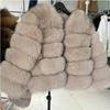 VAYLA Damenmode Kunstpelzmantel Super Heiß Herbst Winter Damen Kurze Kunstfuchs Fell Flauschige Jacke Hohe Qualität Top Damen Pelzmäntel