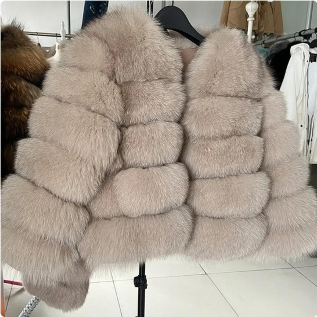 VAYLA Damenmode Kunstpelzmantel Super Heiß Herbst Winter Damen Kurze Kunstfuchs Fell Flauschige Jacke Hohe Qualität Top Damen Pelzmäntel