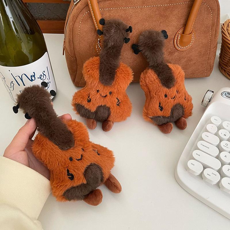 

1 шт. Милая плюшевая игрушка-скрипка, брелок, пушистый мягкий рюкзак, сумка для автомобиля, подвеска, амулеты, сделай сам, украшение для детей, подарок 20*10CM