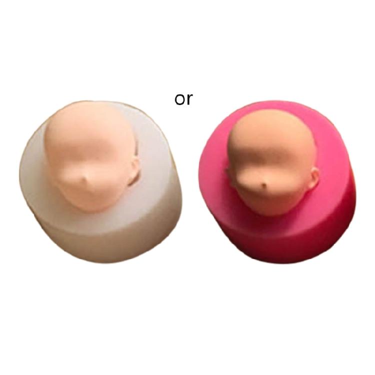 Dolls Head Face Mould, Silicone Baby Head Molds, Baby Shower Fondant Cake Mould