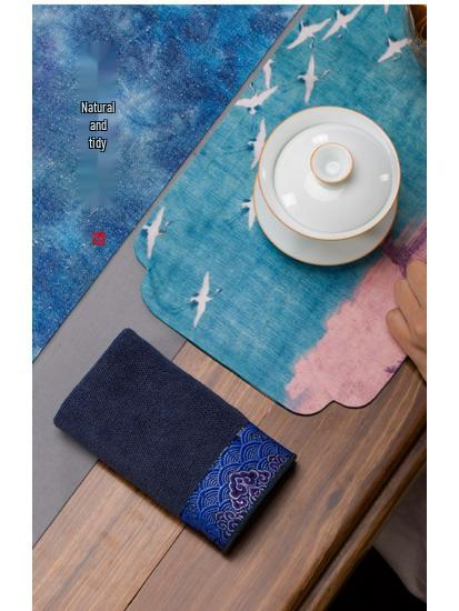 High-Grade Absorbent Tea Table Mat and Towel Set