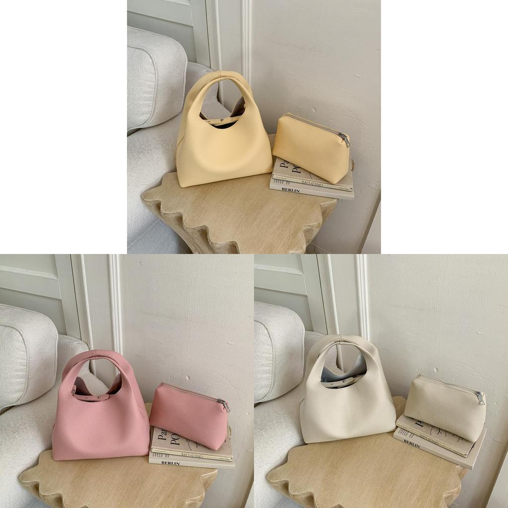 Pu Textured Bucket Bag With Magnetic Closure For Casual Daily Use