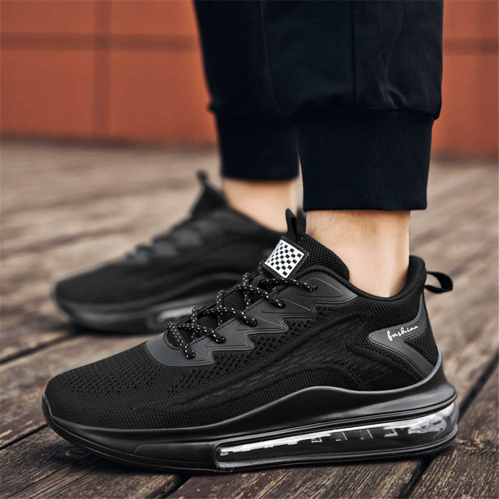 Fashion Fabric 39-48 Mens Black Loafers Mary Jane Classic Golf Shoes Big Size Sneakers Sports Krasovka Technology Sapato
