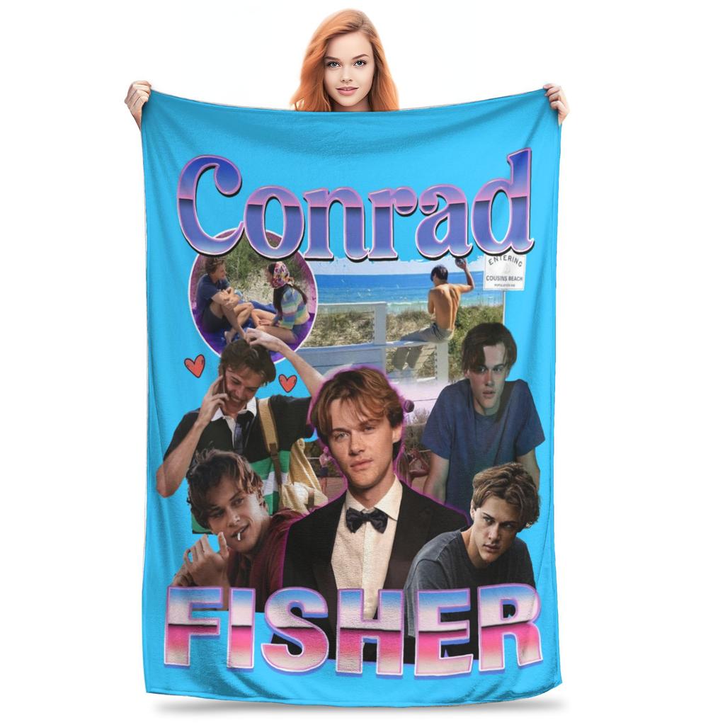 Girl Dinner Conrad Fisher 90er Der Sommer, in dem ich schön wurde Gestrickte Decke Flanell Weiche Überwurfdecken für Zuhause Couch Bett Teppich