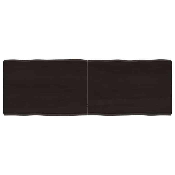 VidaXL Dessus de table bois chêne massif traité bordure assortie 364023