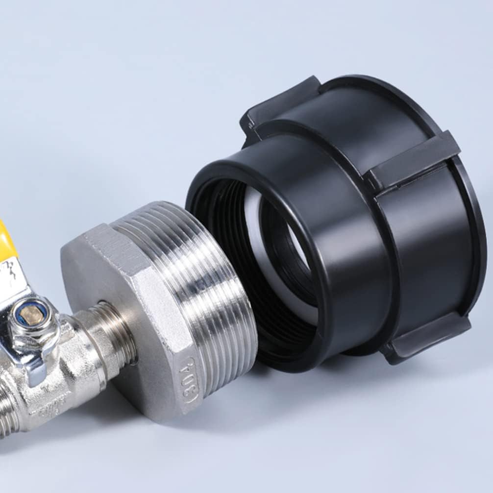 Heavy Duty Hose IBC Tank Connector IBC Tote Fitting IBC Tote Adapter 75mm Coarse Thread to 2 Inch Fine Thread Adapter Easily Connect Your IBC Tote to