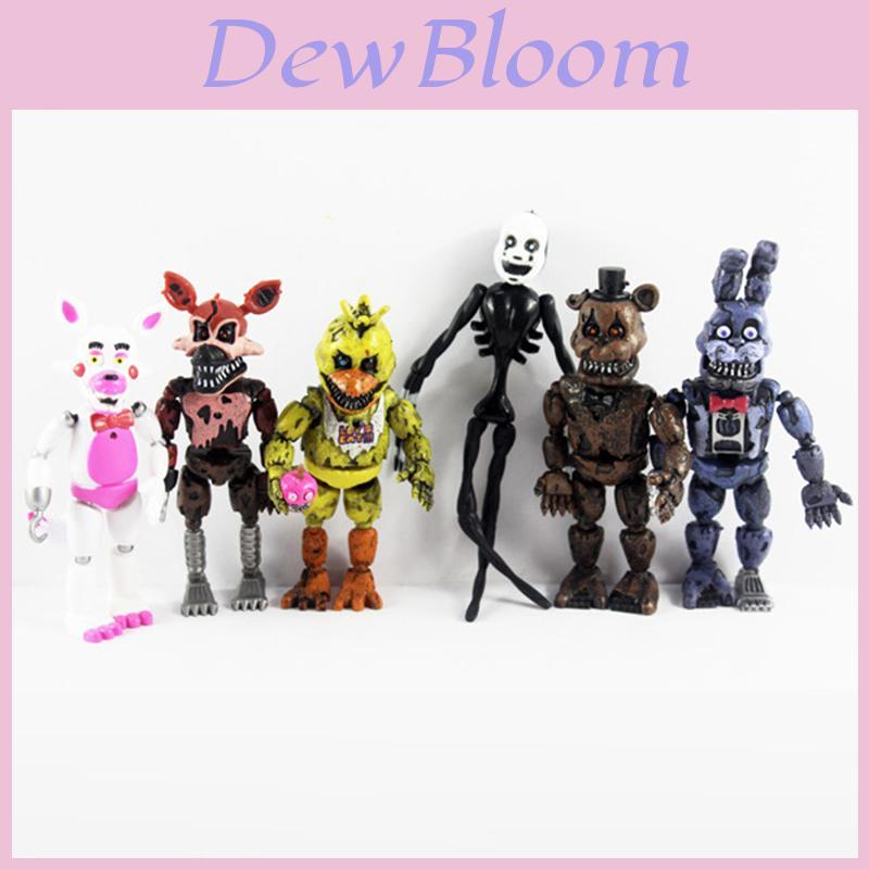 Captivating 19cm Fnaf Five Nights At Freddy's 6pcs Collection Action Figures For Enthusiasts