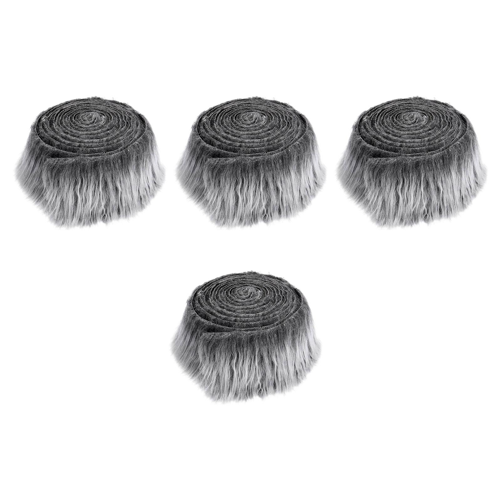 

4x Faux Fur Fabric Fuzzy Fur Costume Craft Toy DIY Artificial Fabric Patches for Gnomes Beard Hair Christmas Hat Shoes