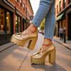 Women's Chunky Heel High Heel Shoes with Tassel Decoration - 2025 Autumn Collection In Plus Sizes