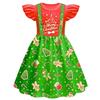 Christmas New Children'S Flying Sleeve Dress 3D Digital Printing Christmas Day Performance Dress