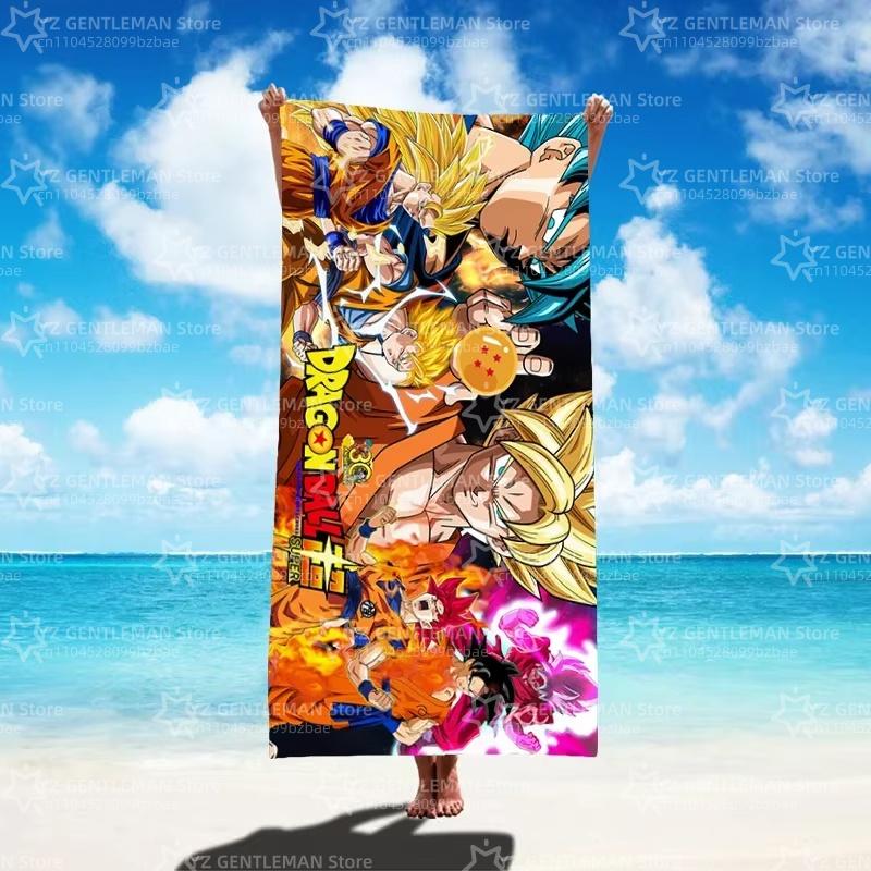 Dragon Ball Goku Beach Towel Anime Saiyan Summer Towels Bathroom Bath Towel Swim Towels Travel Beach Towel Quick Dry Kids Gift 40X60CM