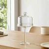 Galss Cake Stand with Dome Clear Cover Transparent for Party Hosts,
