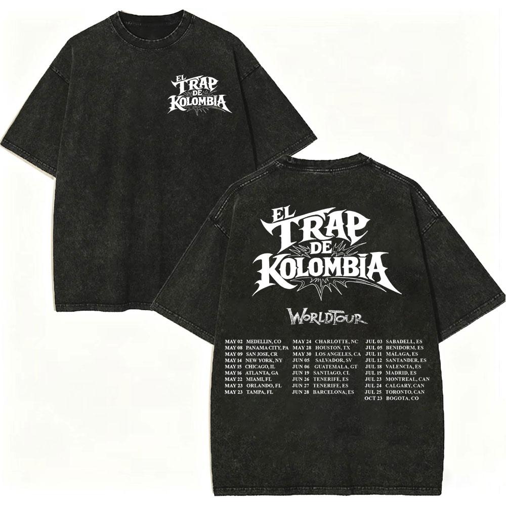 Vintage Washed Rapper Kris R Tshirts Men Women Clothing High Street Fashion Trend T Shirt High Quality Cotton Oversized Tshirt