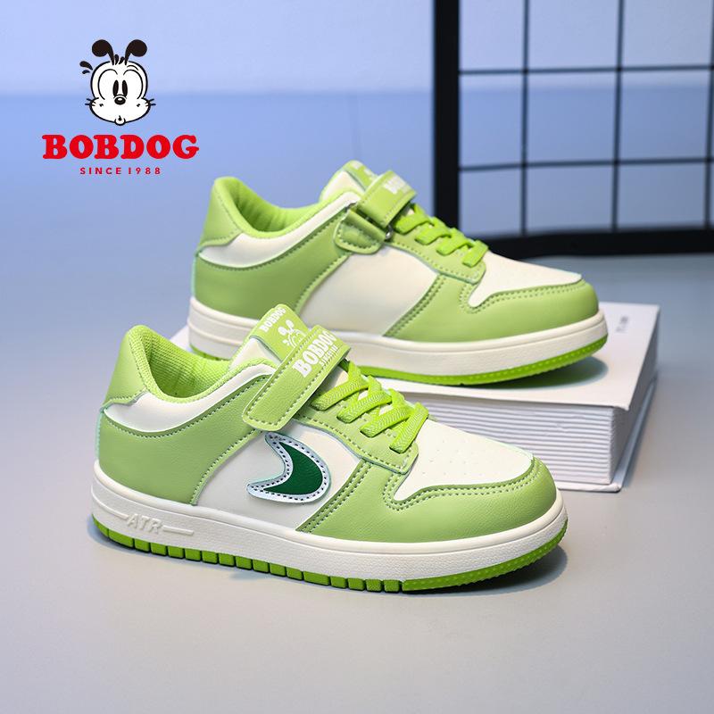 Babu Bean Classmate Boys Sneakers Spring and Autumn New Leather Surface Waterproof Single Shoes Children's Shoes Medium and Older Children 2025