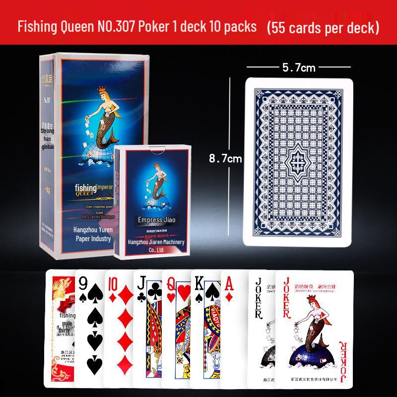 Carte da Poker da Pesca Originali: 10 Mazzi per Intrattenimento Domestico, Giochi da Tavolo, Guandan, Dou Dizhu.