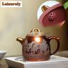 450ml Aesthetic Yixing Purple Clay Teapots Master Handmade X Pot Raw Ore X Mud Kettle with Filter Chinese Zisha Tea Set Cha
