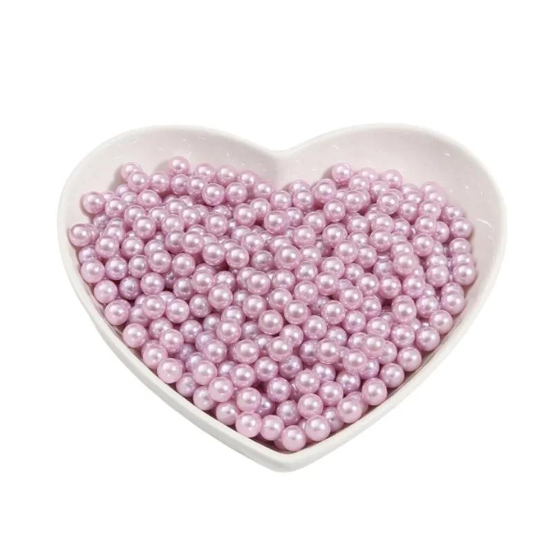 Multi Color Round No Hole Acrylic Imitation Pearl Beads Loose Bead For DIY Scrapbook Decoration Crafts Sewing 3/4/6/8/10mm