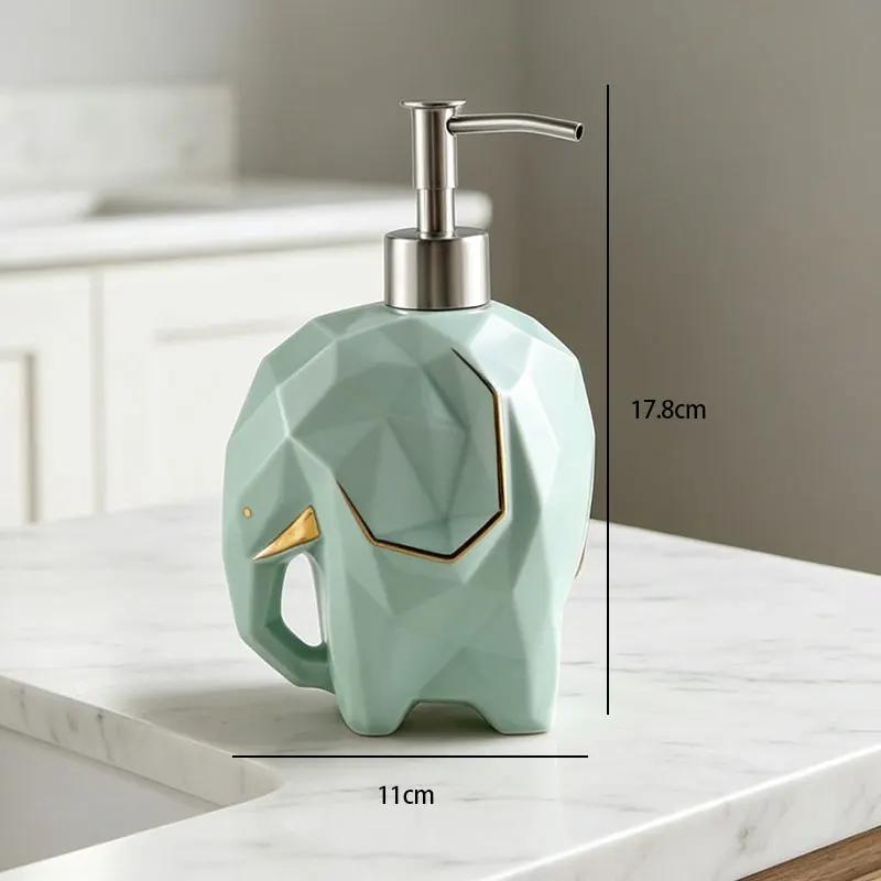 soap dispenser 420ml Cartoon Elephant Ceramic Hand Wash Shampoo Shampoo Bottled separately Hotel Home stay lotion Press Bottle