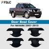 Car Decoration Door Bowl Cover For NAVARA 2007-2013 Matte Black Cars Accessories Exterior Styling Modification Upgrade