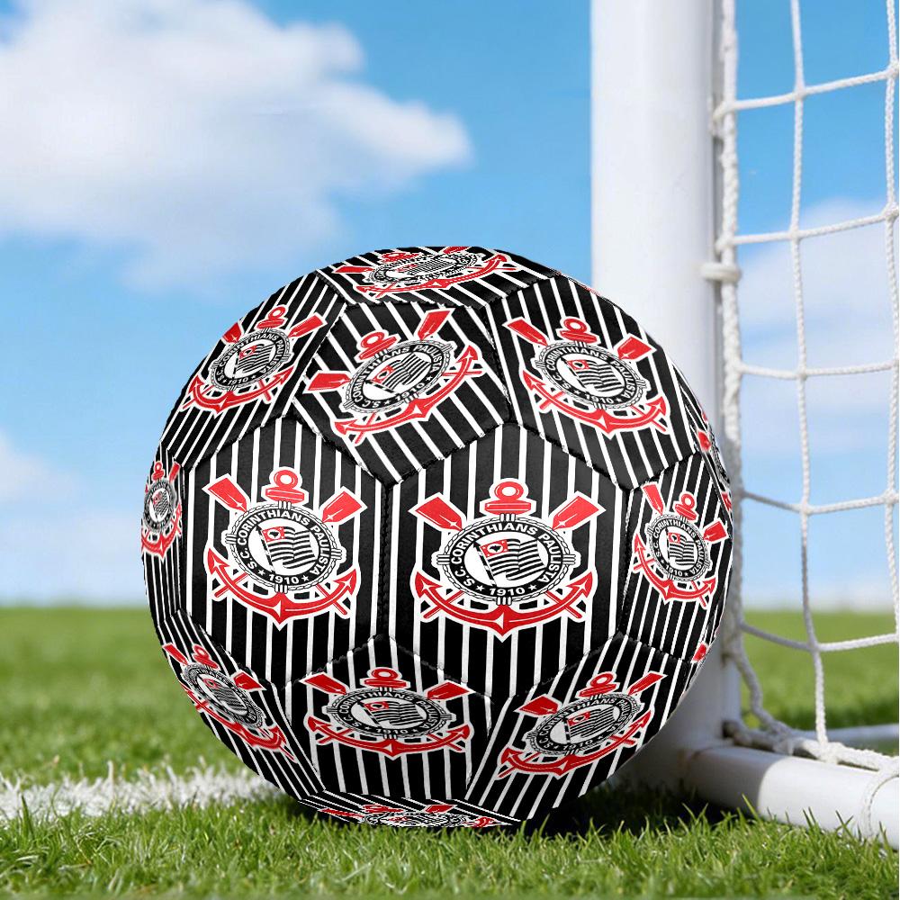 Sport Club Football Crest Printed Size 5 Soccer Balls, High-Quality, Anti-Slip, Protective Football, A Unique Gift , Birthdays, Christmas Gifts