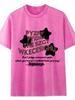 Women's Retro Washed Distressed Cotton Short-Sleeve T-shirt, Summer Style, Loose Fit with Graphic Print