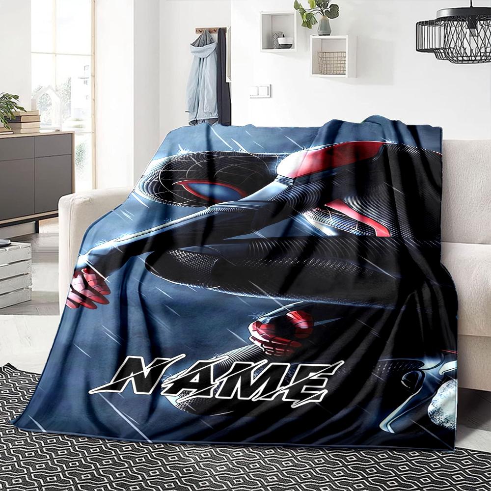 Custom Name Spider-Man Comic Artwork blanket for Couch & Bed, Plush Cozy Fuzzy Blanket Super Soft & Warm Blankets for Fall and Winter. 09087