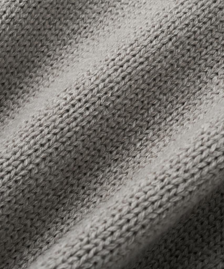 BLOND9 Shawl Collar Coloration Knit Zip-Up_Gray
