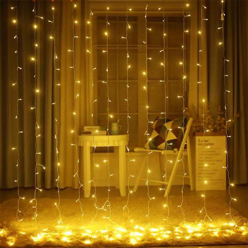 3M LED Icicle Curtain Lights 300leds Christmas Fairy Lamp Outdoor Home For Wedding Party Garden Decoration