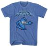 Mega Man anni '80 Videogioco Blue Bomber Running Maglietta da Uomo Merch Gamer