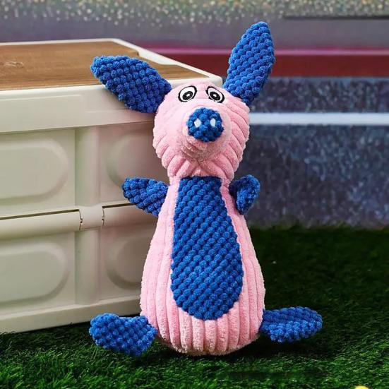 Gosedjurs Hundleksak Pipig Plysch Elefant Kanin Gris Hund Tuggdjur Hund Gosedjur för Valpar Tandvärk Separationsångest Lindring