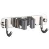 Minxi Stainless Steel Punch-Free Mop and Broom Holder with Hooks