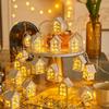 LED String Lights with Wooden Houses for a Girlish Room Decor