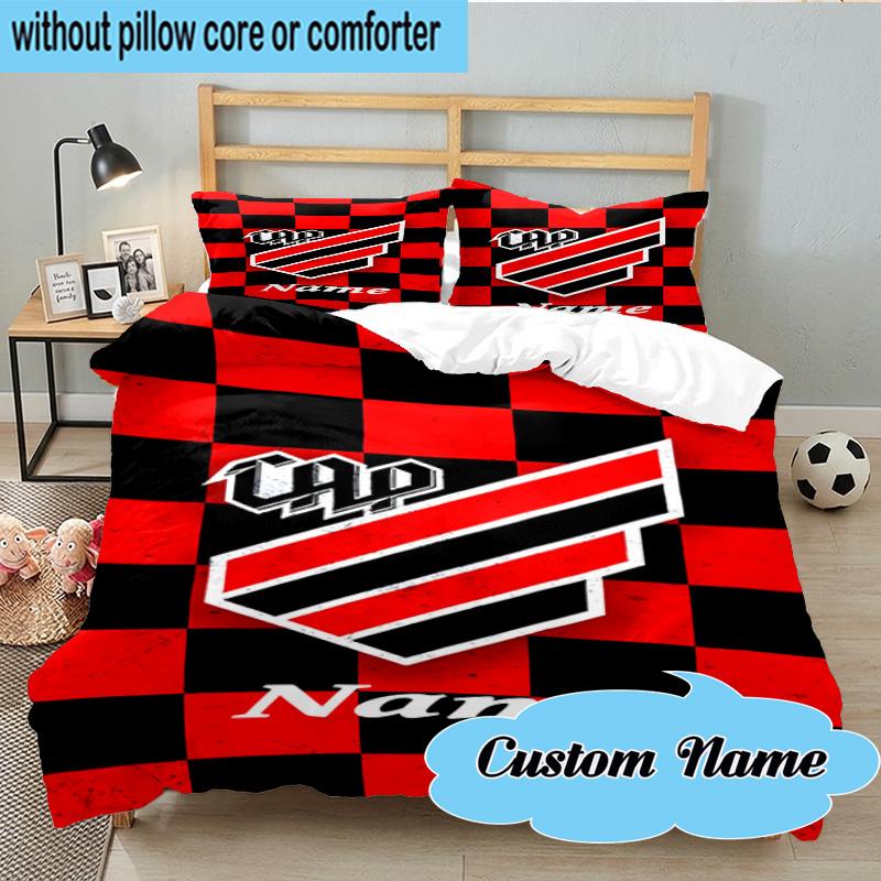 3PCS Custom Name Cap Name Wings Logo Bedding Set, Including 1pc Duvet Cover And 2pcs Pillowcases, Suitable for Dorms and Bedrooms Gift