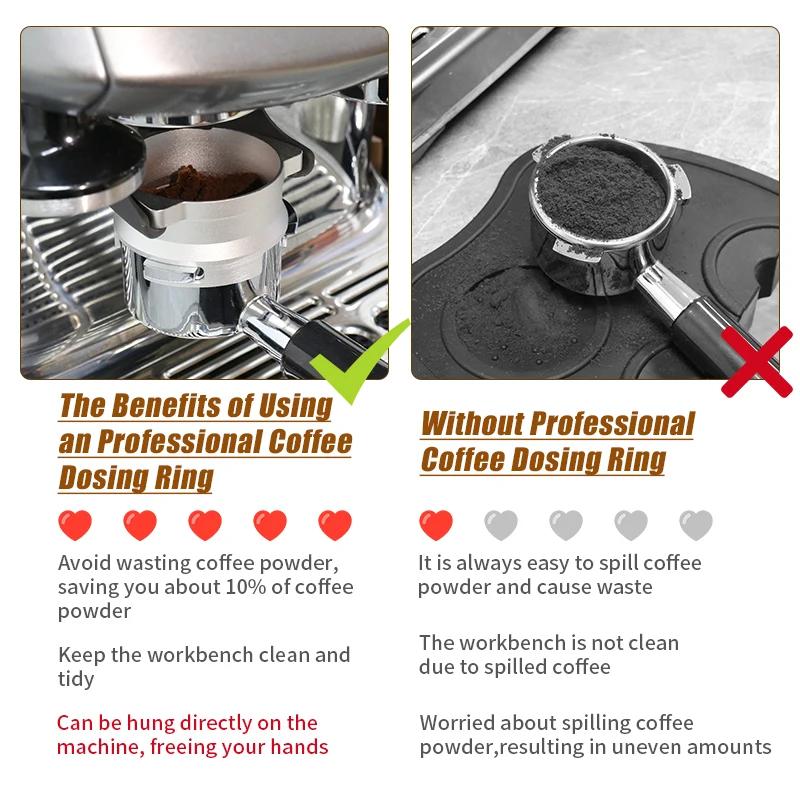 Coffee Dosing Ring 54mm Espresso Funnel For Breville Sage 8 Series Portafilter Aluminum Coffeeware Accessories Barista Tools