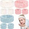 1 Set Skin Care Headband And Wristbands, Puffy Spa Makeup Headband For Face Washing, Soft Headbands For Women,Cute Hair Ties